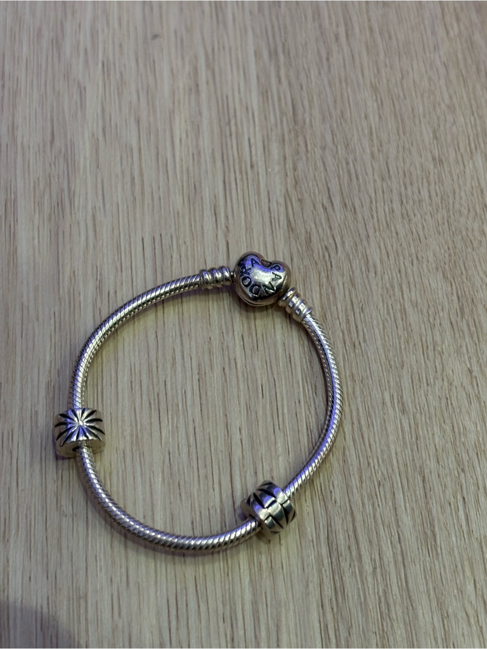 Pandora Moments Heart and Snake Chain Bracelet